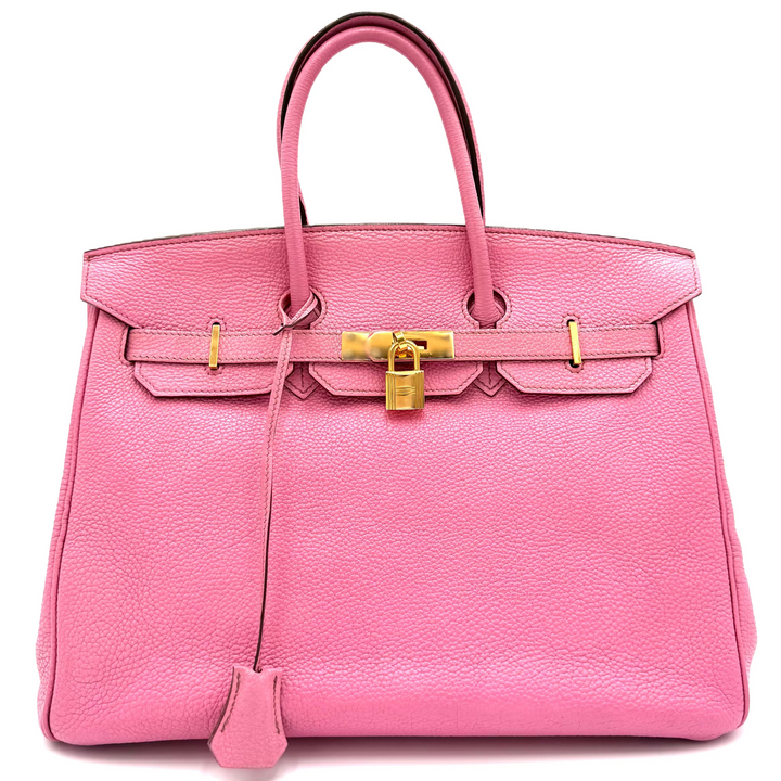 Birkin 35 Togo Leather Bubblegum Pink Bag