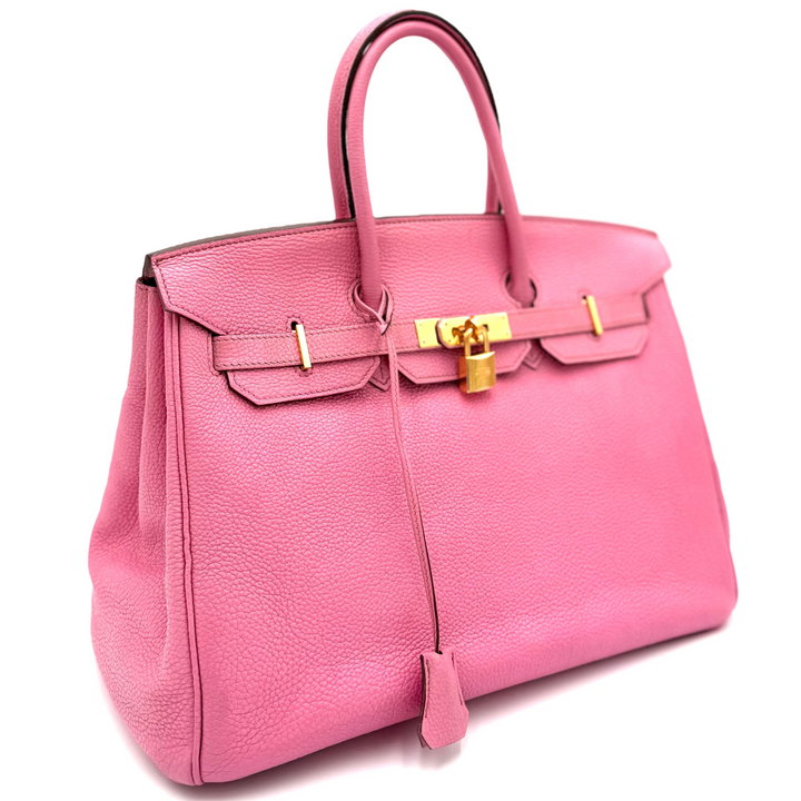 Birkin 35 Togo Leather Bubblegum Pink Bag