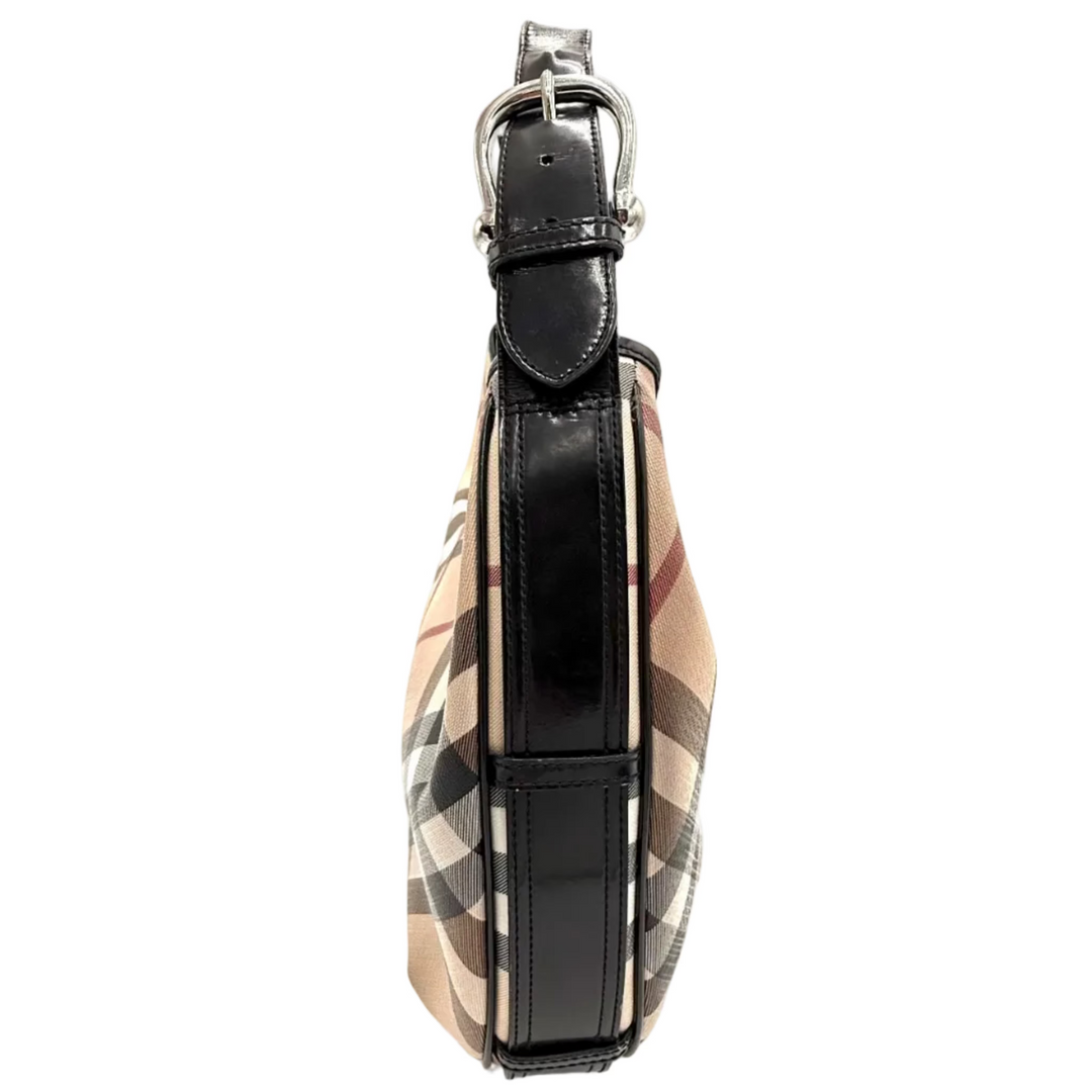 Burberry Check Coated Canvas Shoulder Bag