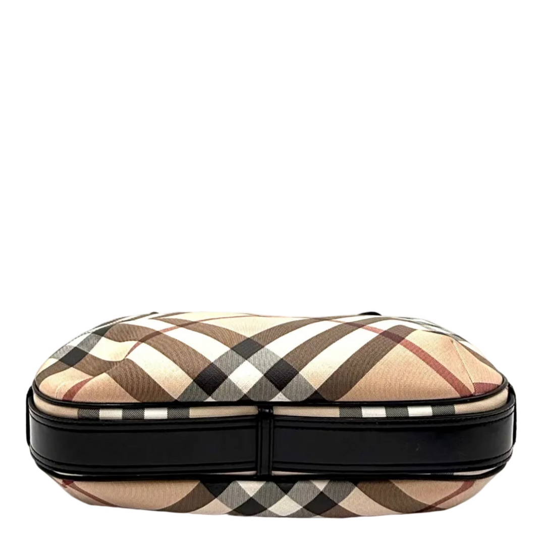 Burberry Check Coated Canvas Shoulder Bag