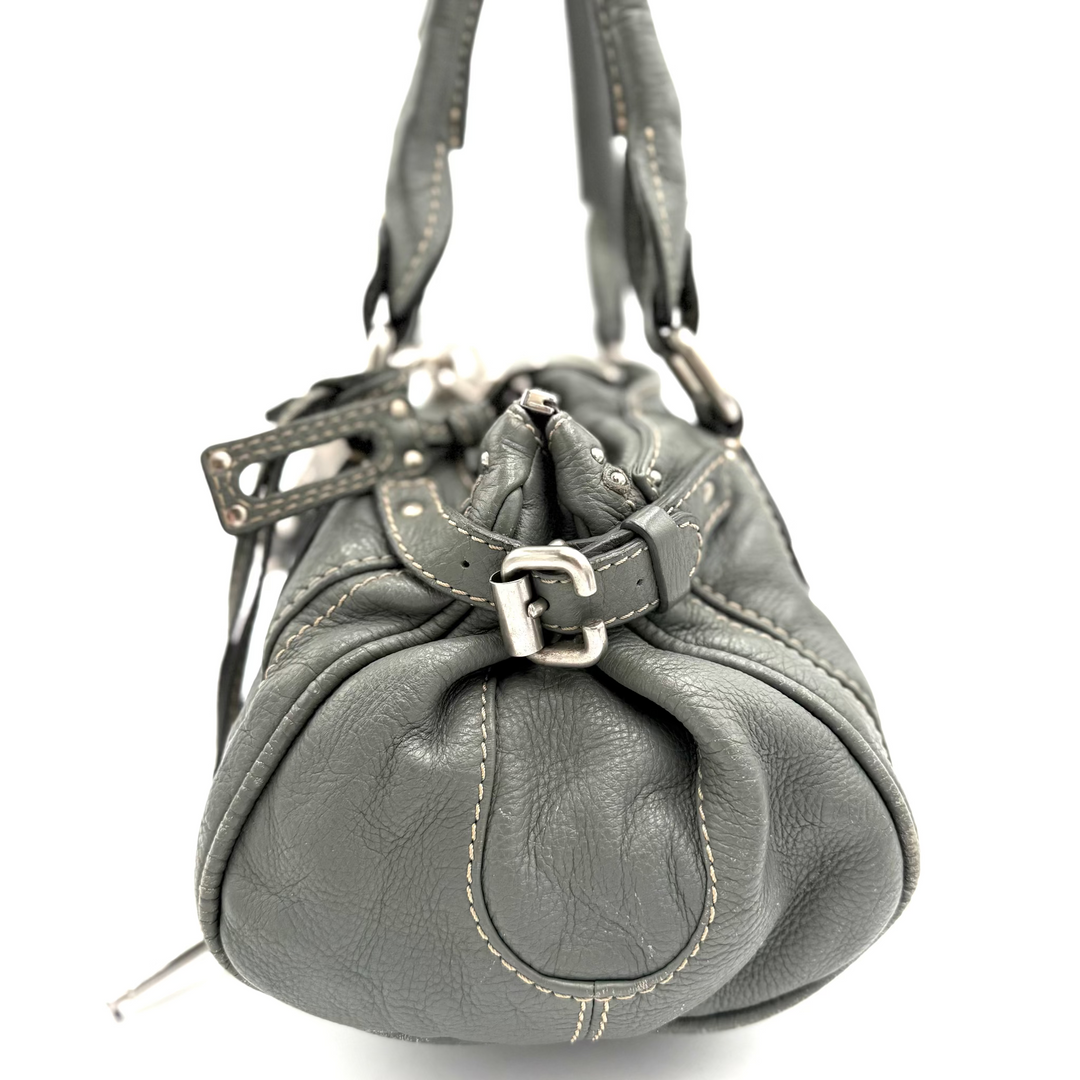 Paddington Grained Leather Bag