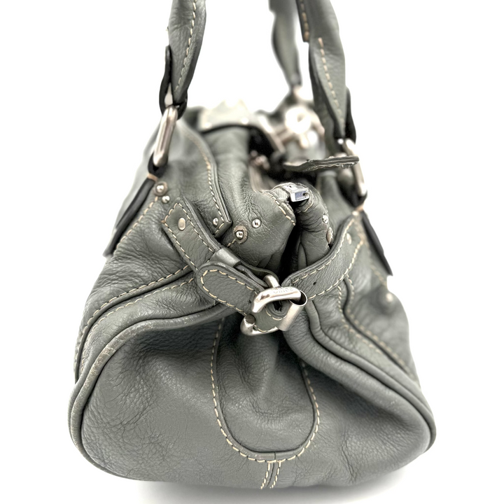 Paddington Grained Leather Bag