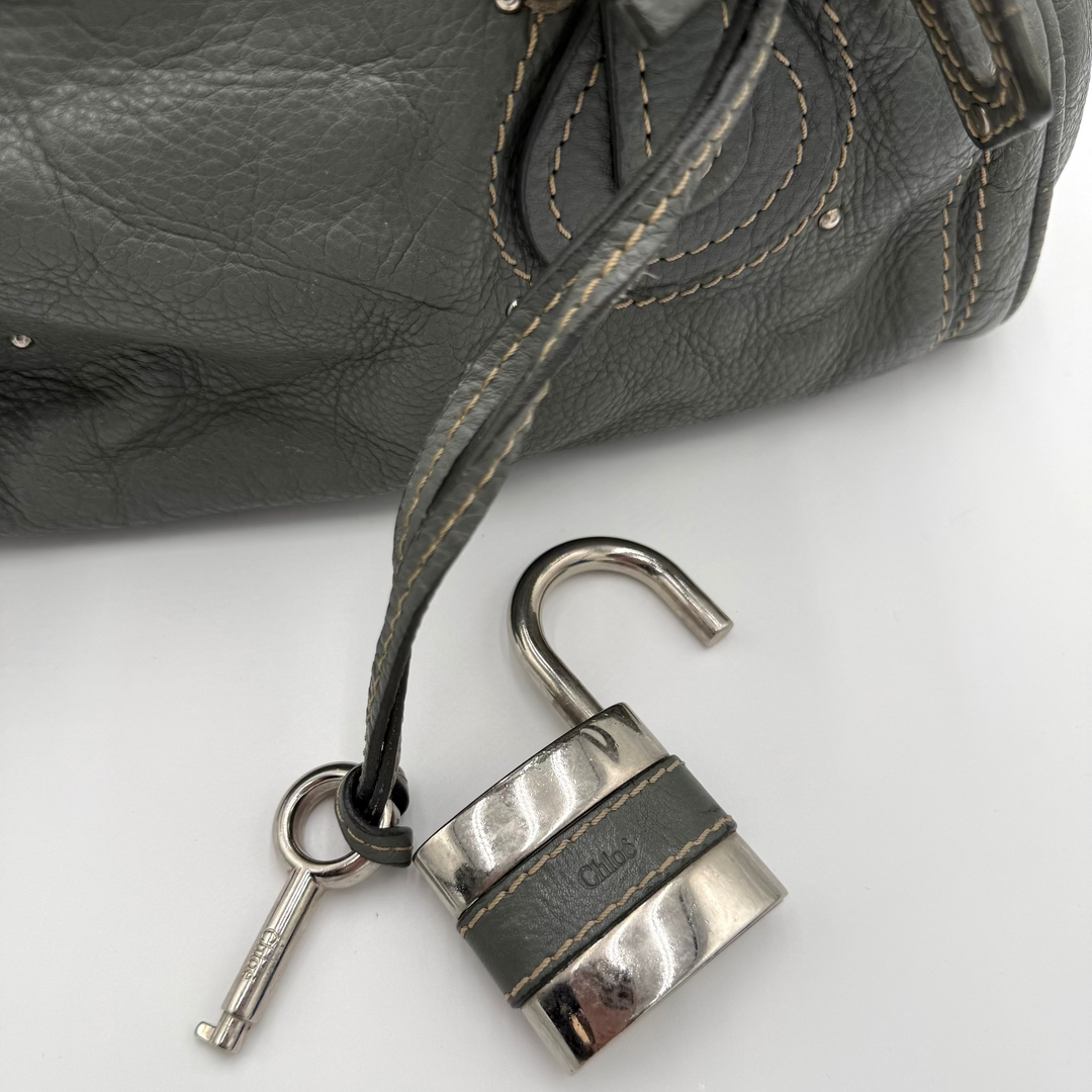 Paddington Grained Leather Bag