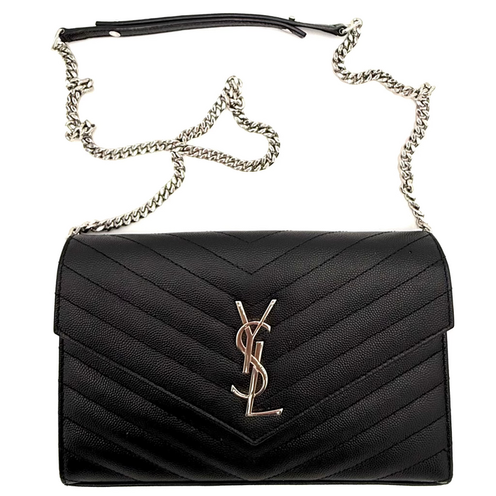 Cassandre Metalasse Envelope Wallet on Chain in Black