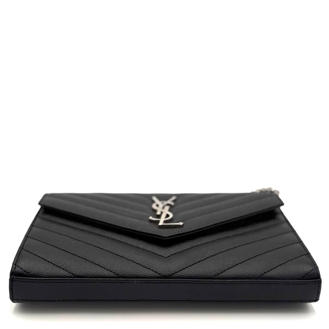 Cassandre Metalasse Envelope Wallet on Chain in Black