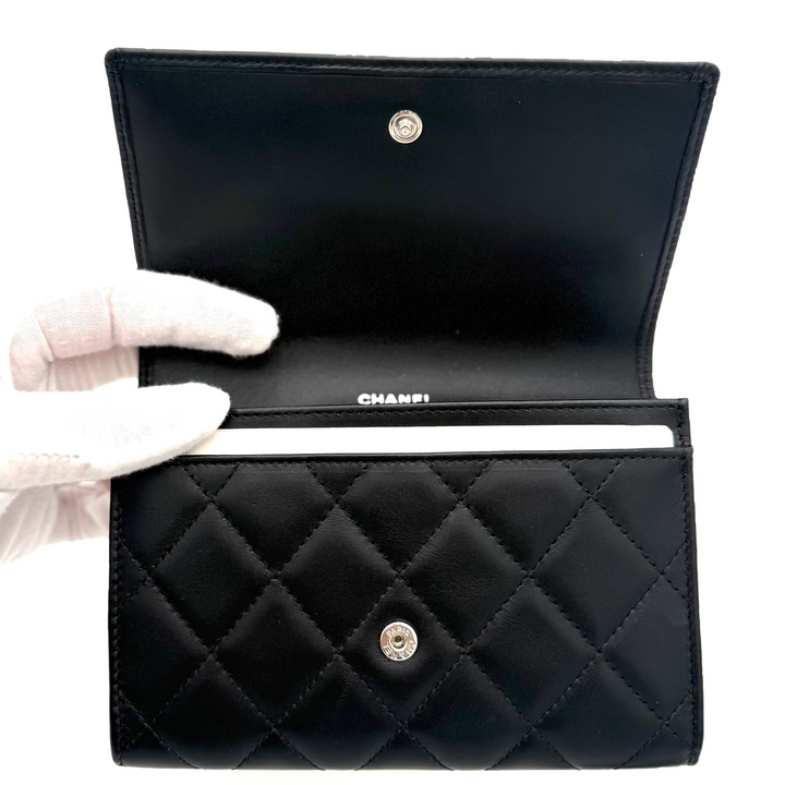 Cambon Quilted Calfskin Bi-Fold Wallet