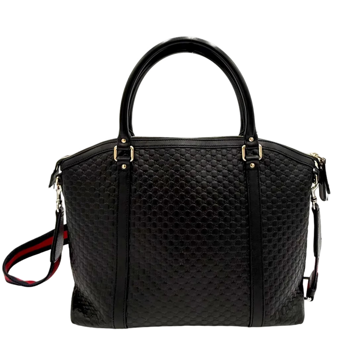Dome Microguccissima Large Leather Bag