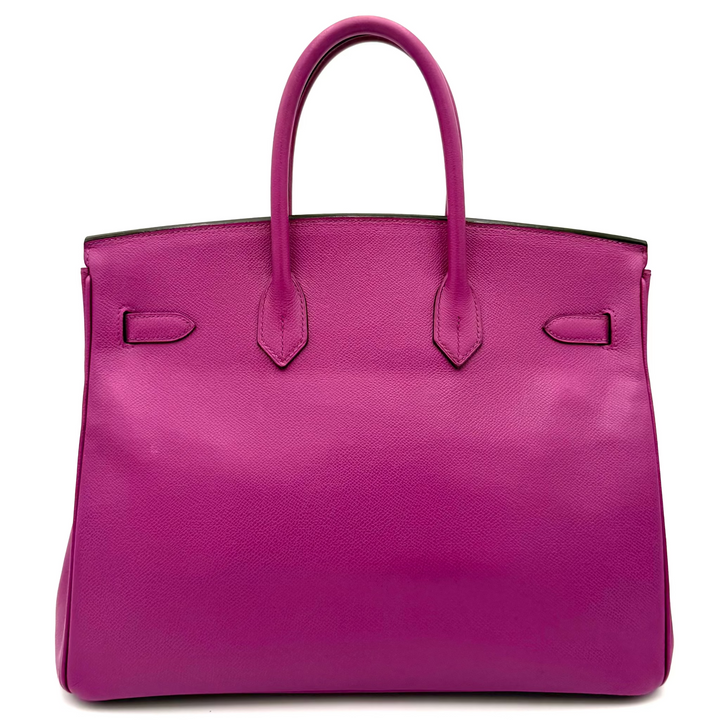 Birkin 35 Cyclamen Courcheval Leather with Palladium Hardware
