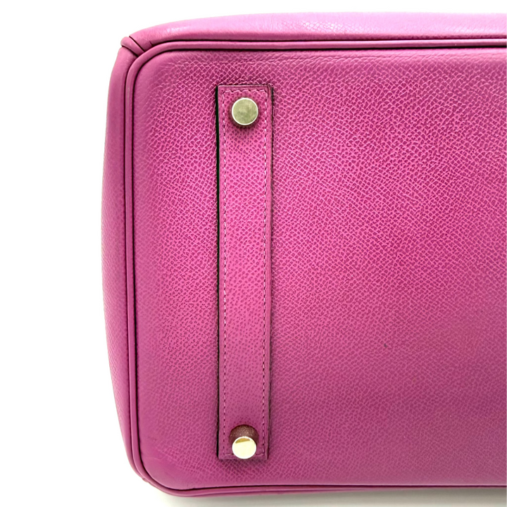 Birkin 35 Cyclamen Courcheval Leather with Palladium Hardware