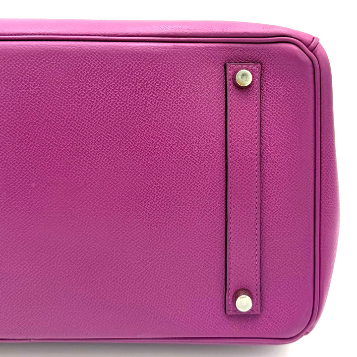 Birkin 35 Cyclamen Courcheval Leather with Palladium Hardware