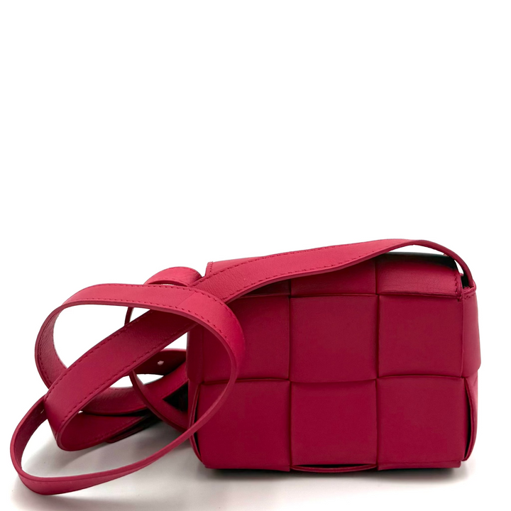 Cassette Candy Mini Intrecciato Leather Crossbody Bag