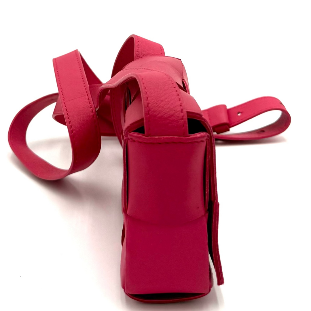 Cassette Candy Mini Intrecciato Leather Crossbody Bag