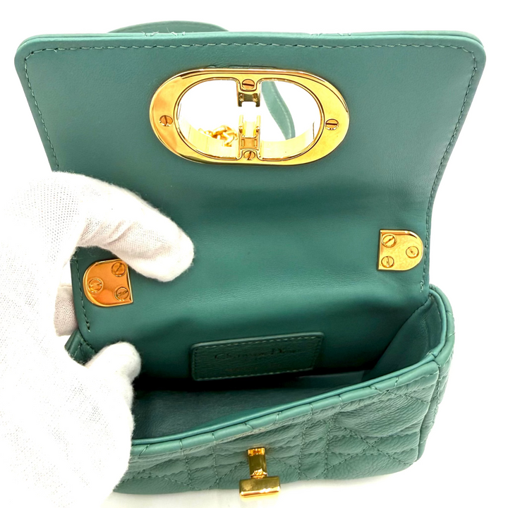 Caro Micro Cannage Quilted Leather Bag