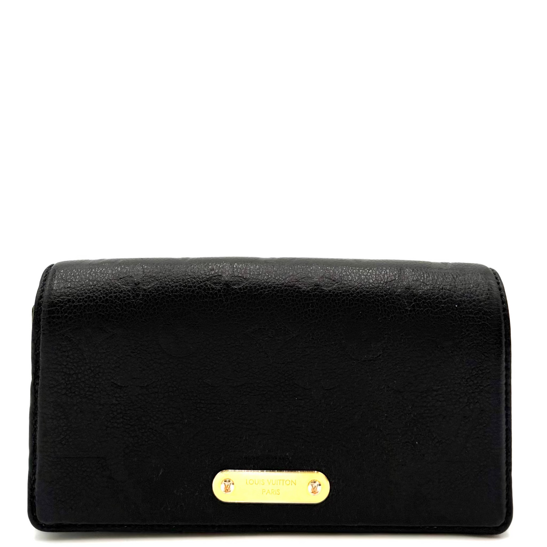 Lily Empreinte Leather Wallet on Chain