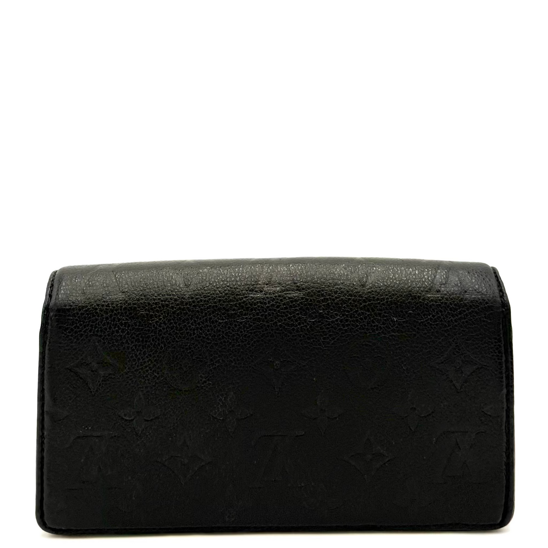 Lily Empreinte Leather Wallet on Chain