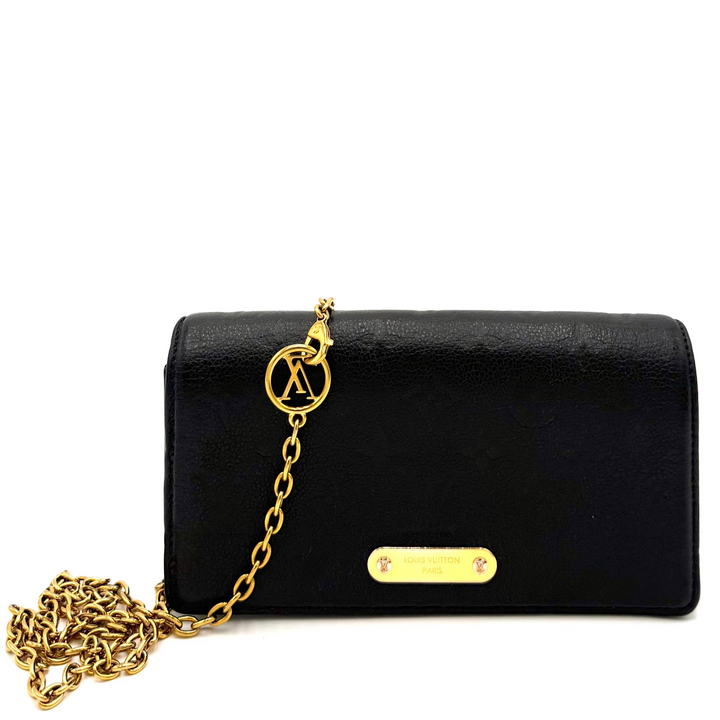 Lily Empreinte Leather Wallet on Chain
