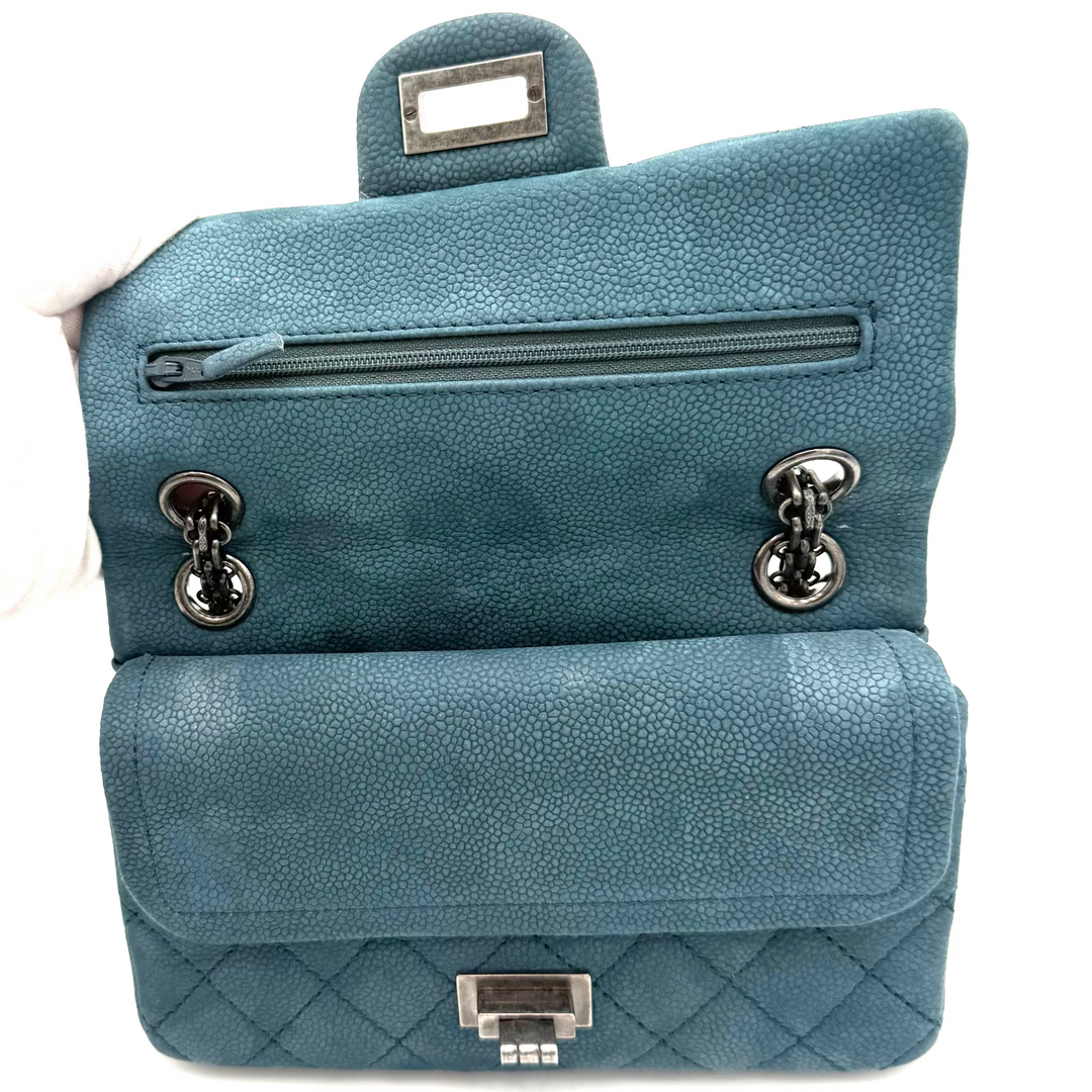 2.55 Reissue 224 Quilted Nubuck Leather Flap Bag