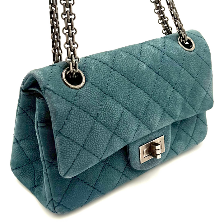 2.55 Reissue 224 Quilted Nubuck Leather Flap Bag