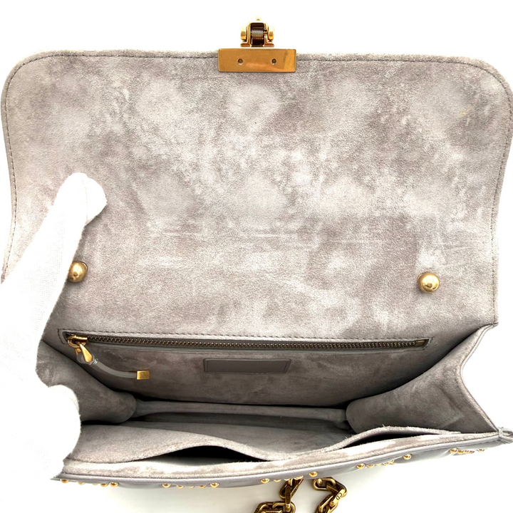 Dioraddict Flap Lambskin Cannage Studded Large Bag