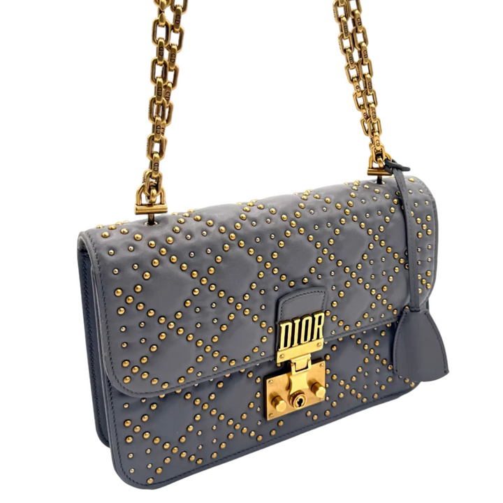 Dioraddict Flap Lambskin Cannage Studded Large Bag