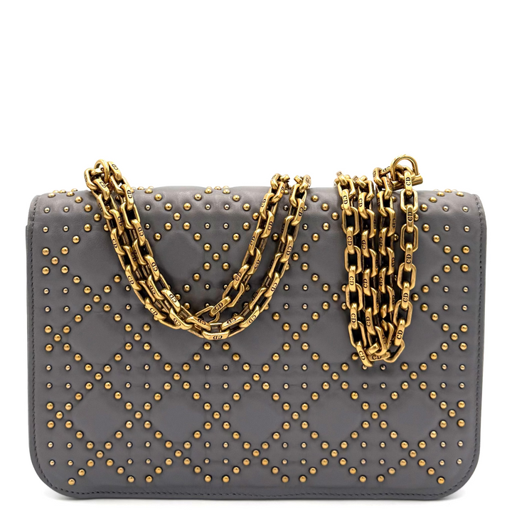 Dioraddict Flap Lambskin Cannage Studded Large Bag