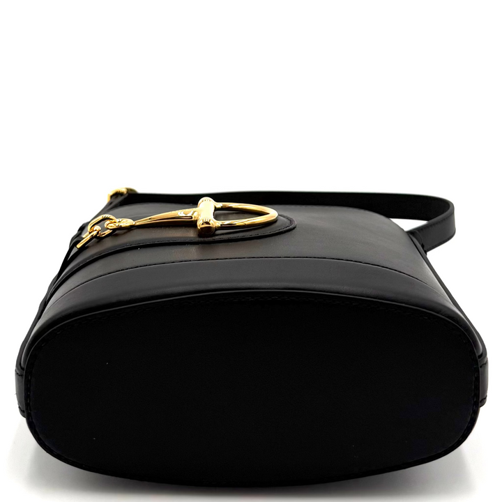 73 Bucket In Black Leather