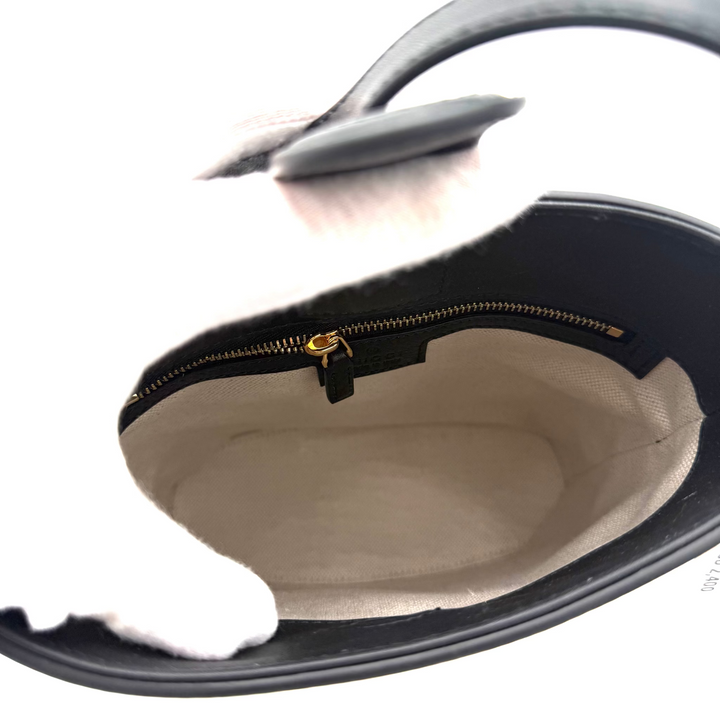 73 Bucket In Black Leather