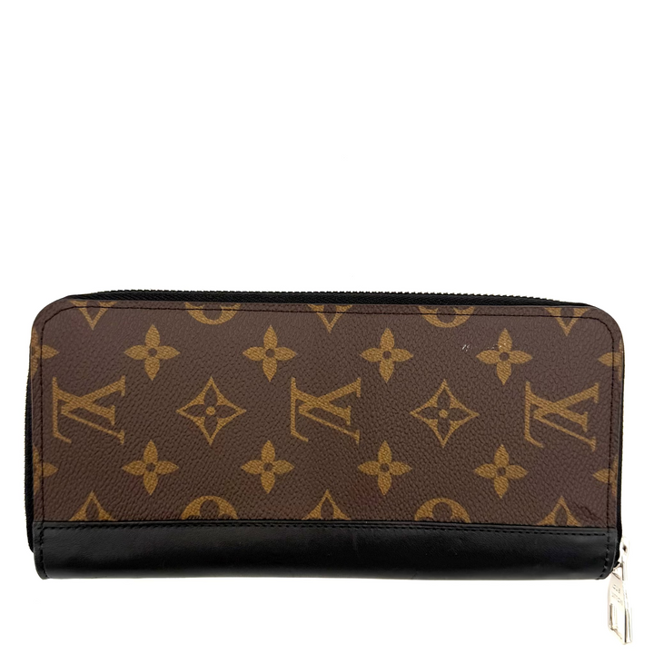 Vertical Zippy Monogram Macassar Canvas Wallet