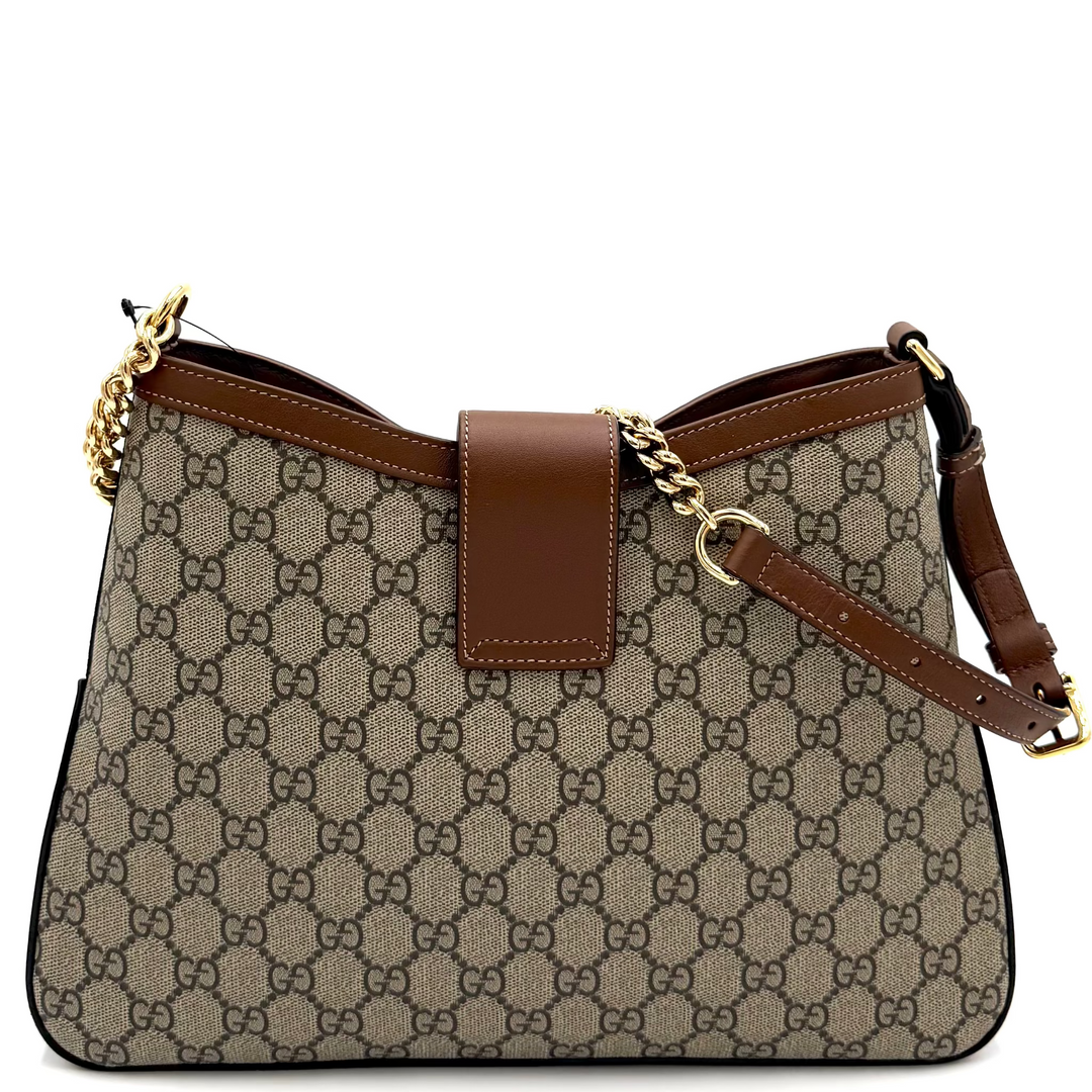 GG Supreme Monogram Large Padlock Tote