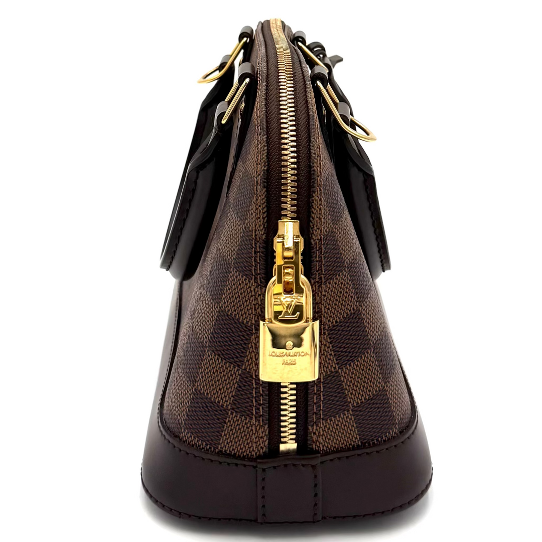 Alma BB Damier Ebene Canvas Handbag