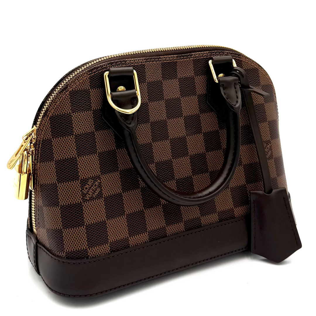 Alma BB Damier Ebene Canvas Handbag