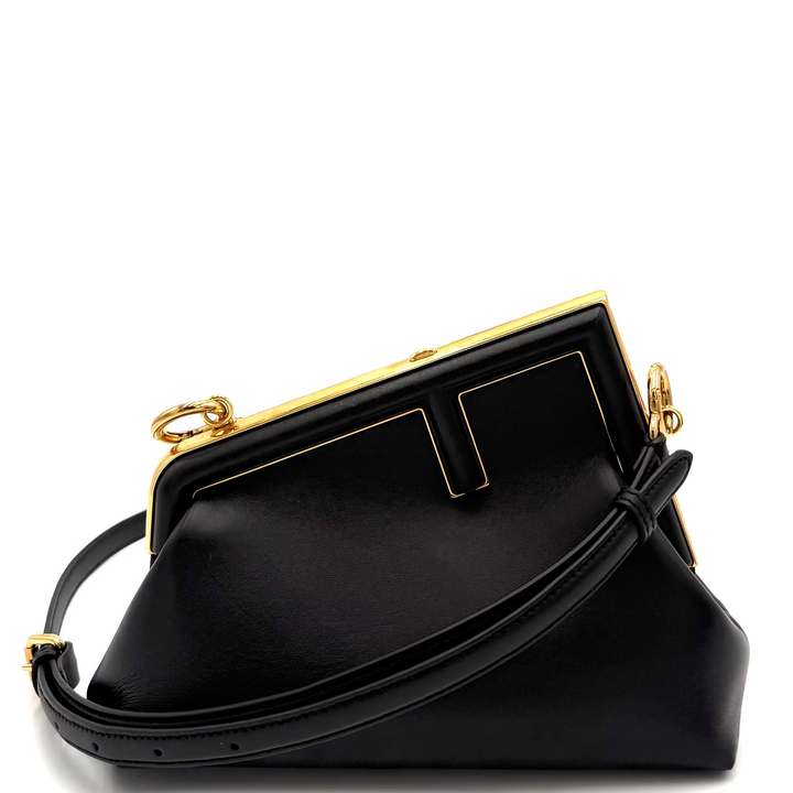First Black Leather Shoulder Bag
