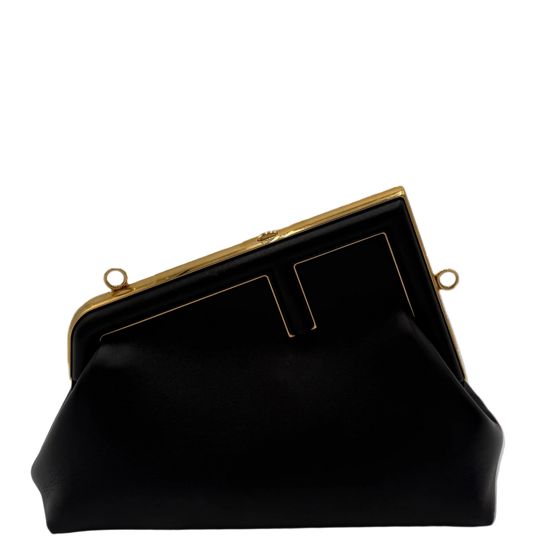 First Black Leather Shoulder Bag