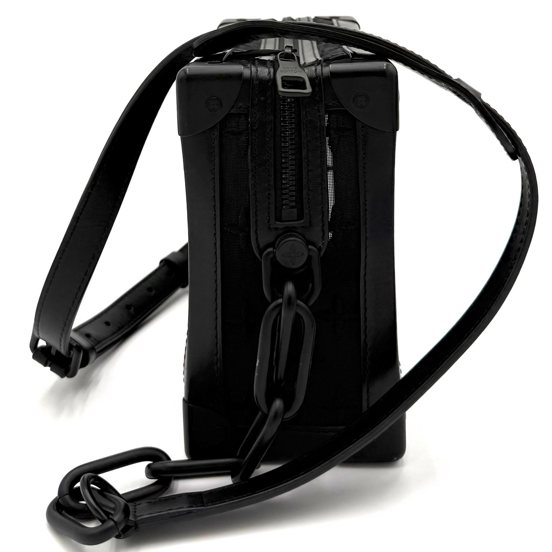 Soft Trunk Monogram in Black Mesh