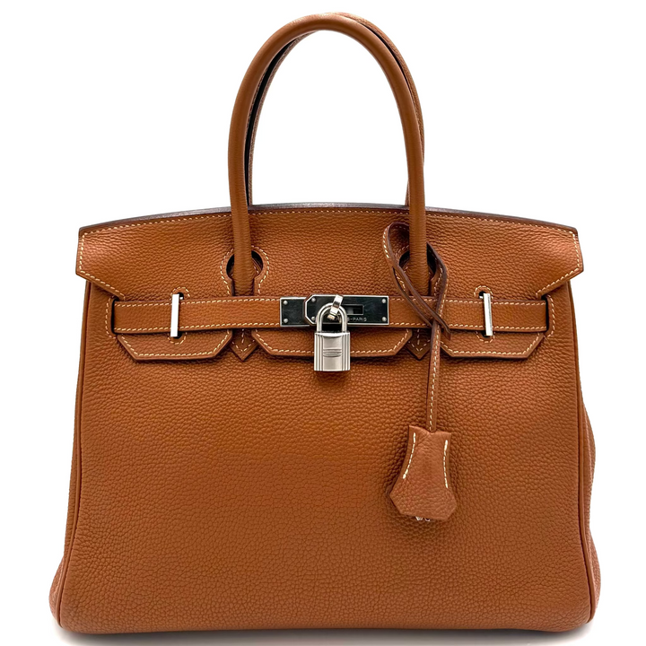 Gold Birkin 30 in Togo Leather With Palladium Hardware
