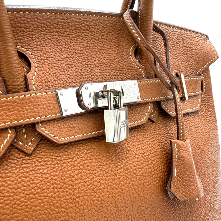 Gold Birkin 30 in Togo Leather With Palladium Hardware