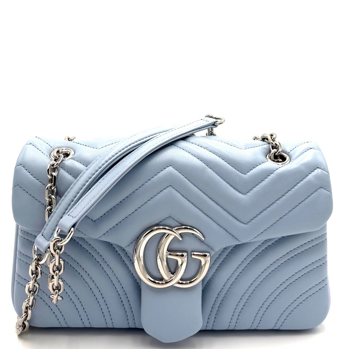 GG Marmont Pastel Blue Medium Shoulder Bag