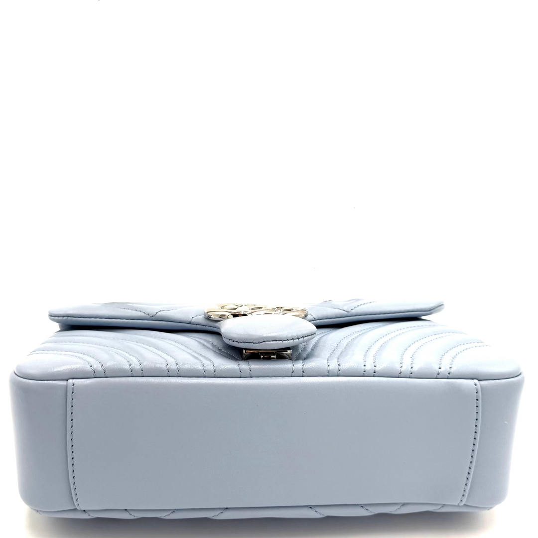 GG Marmont Pastel Blue Medium Shoulder Bag