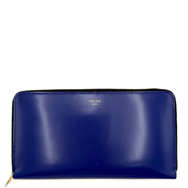 Cobalt Coated Leather Continental Wallet