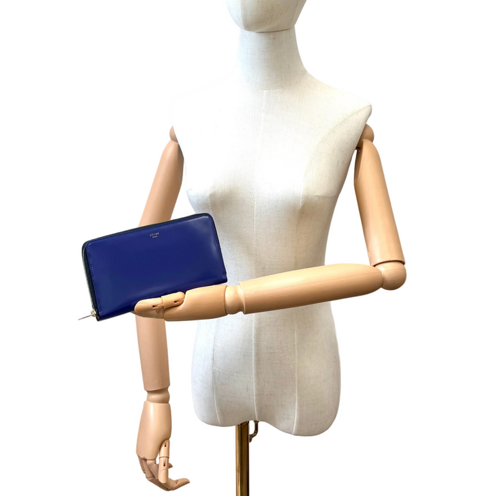 Cobalt Coated Leather Continental Wallet