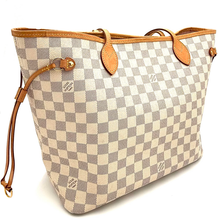 Damier Azur Neverfull MM with Ballerina Pink Interior