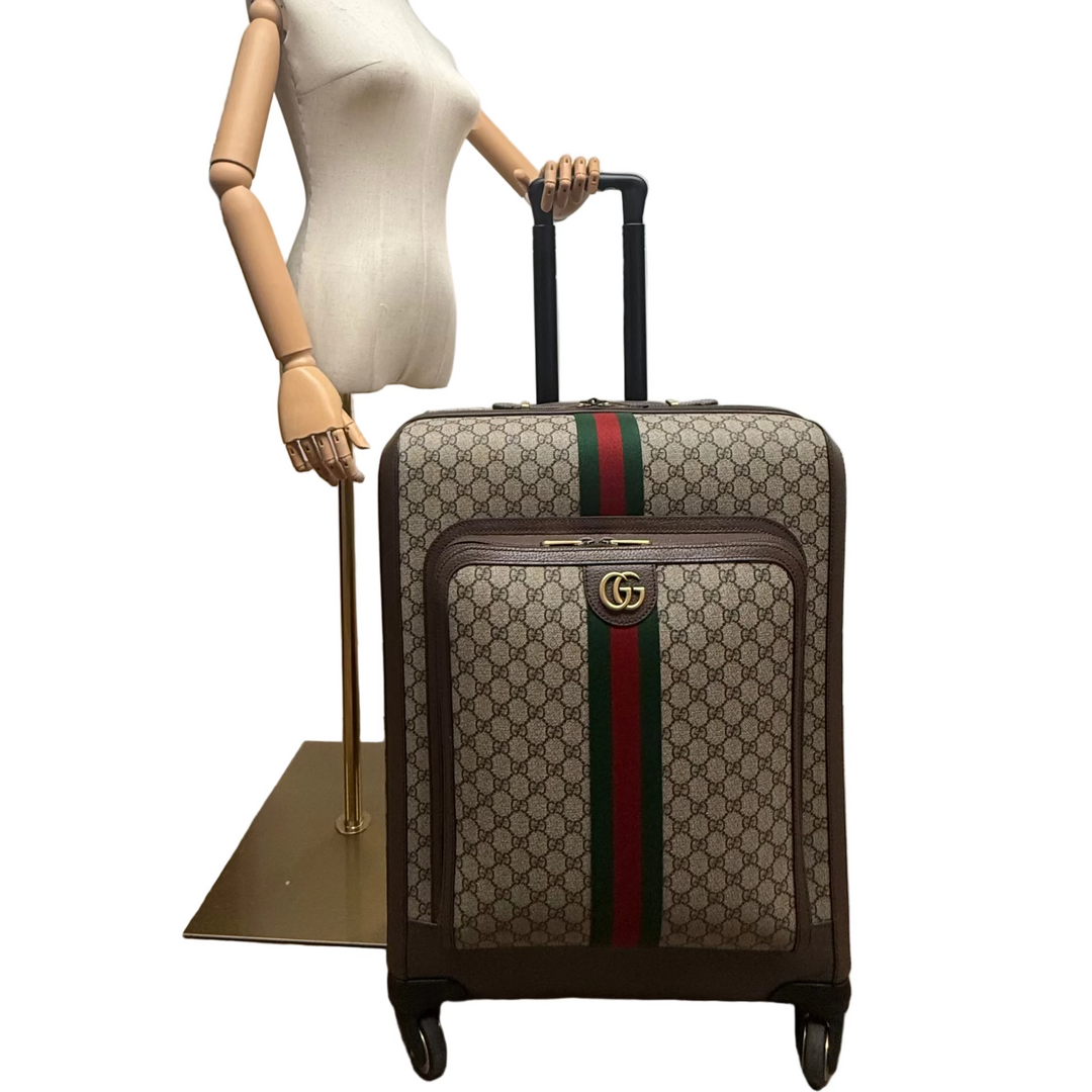 Ophidia Savoy Medium GG Monogram Trolley Luggage