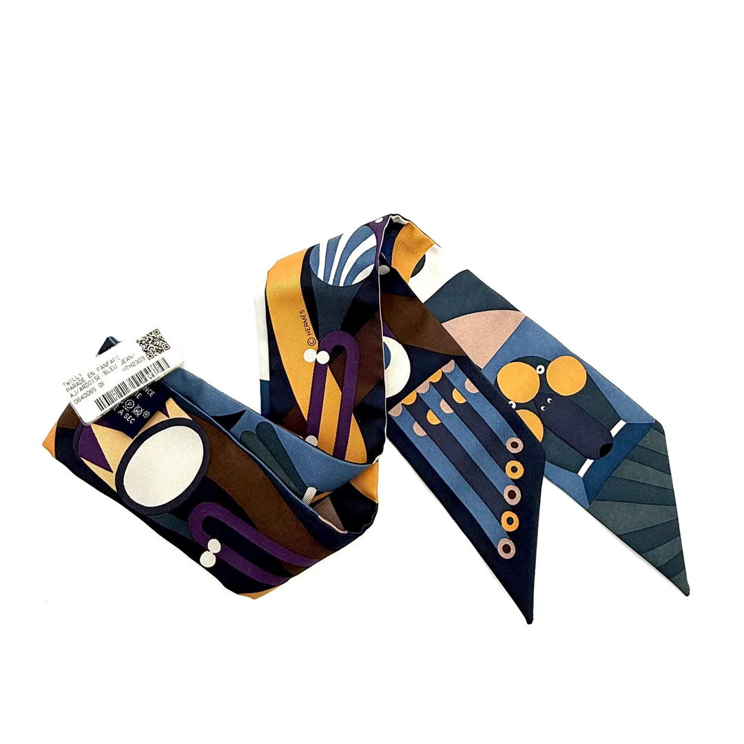 Silk Parade En Fanfare Twilly Scarf