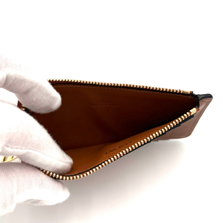 Repeat Calfskin Embossed Coin Card Holder