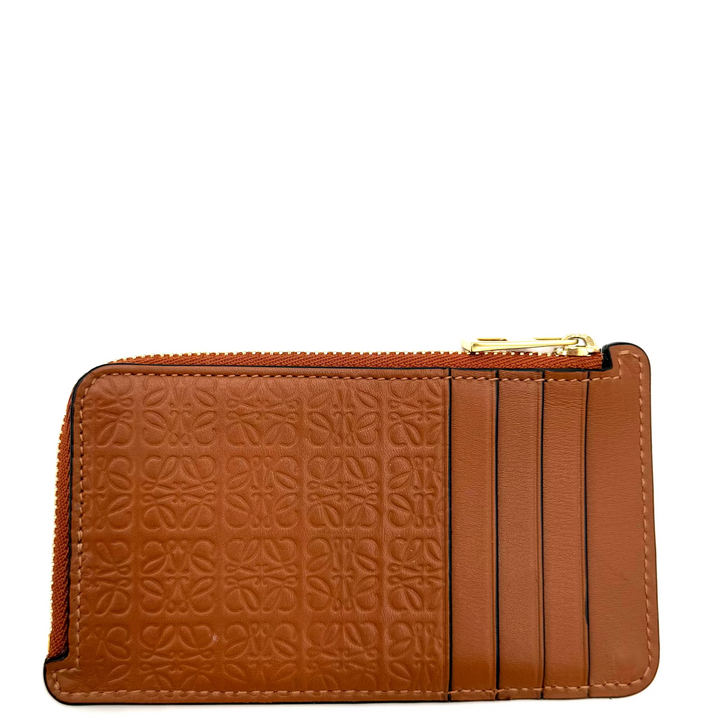 Repeat Calfskin Embossed Coin Card Holder