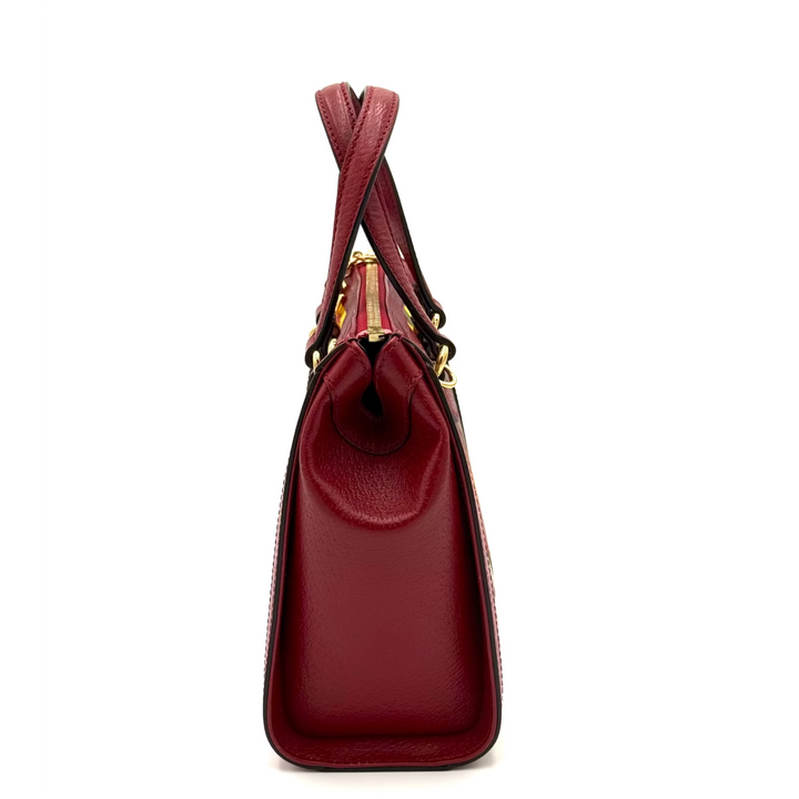 GG Ophidia Supreme Monogram Flora Web Small Tote Bag