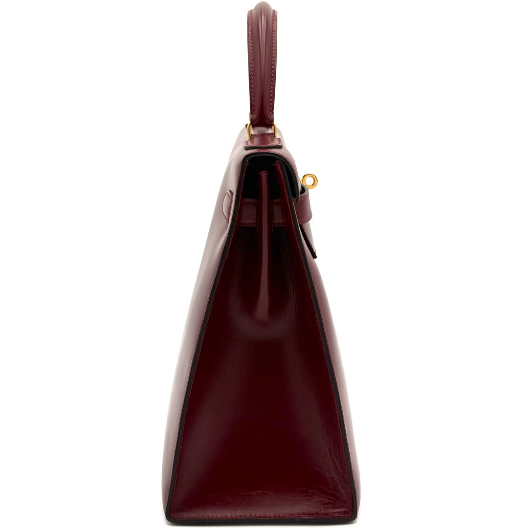 Kelly 32 Sellier Rouge H Leather Bag