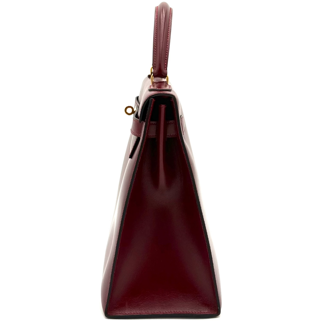Kelly 32 Sellier Rouge H Leather Bag