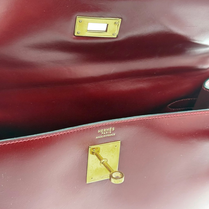 Kelly 32 Sellier Rouge H Leather Bag