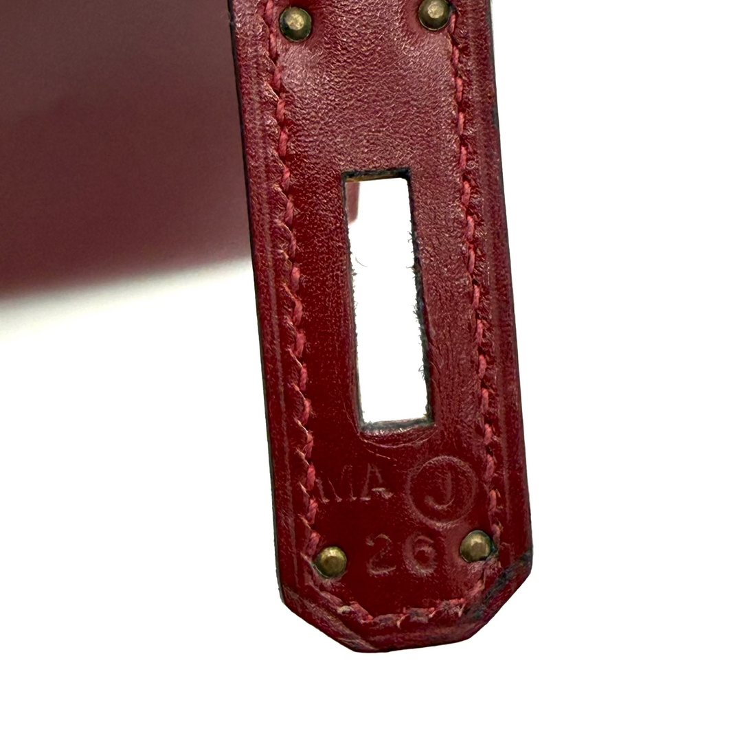 Kelly 32 Sellier Rouge H Leather Bag